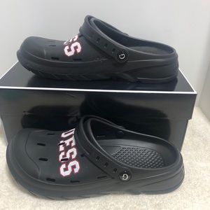 GUESS Mens Croc Style Black Shoes Dumont 2 US SZ 8M New With Box LCBGC3